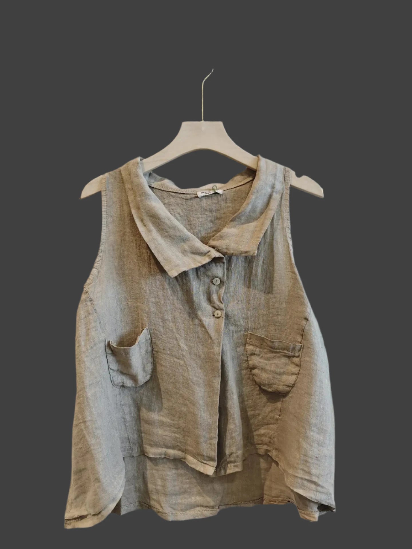 Made in Italy collar top vest - 9 colours