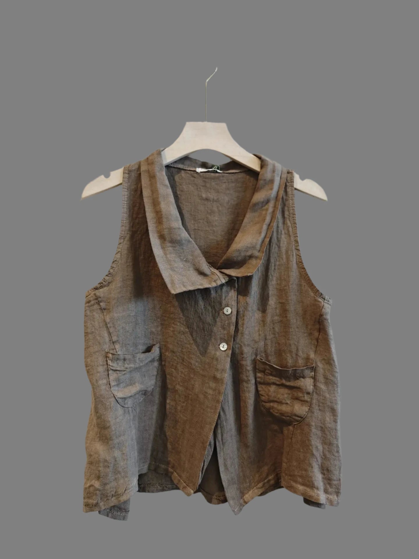 Made in Italy collar top vest - 9 colours