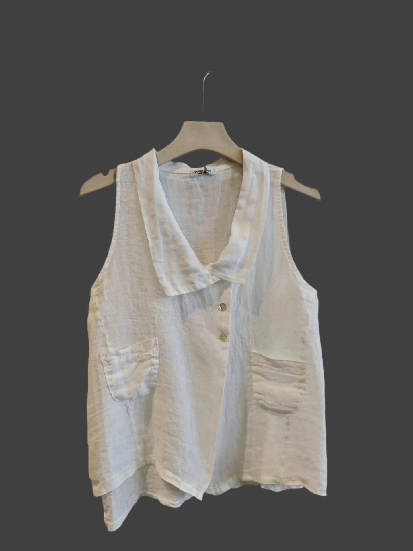 Made in Italy collar top vest - 9 colours