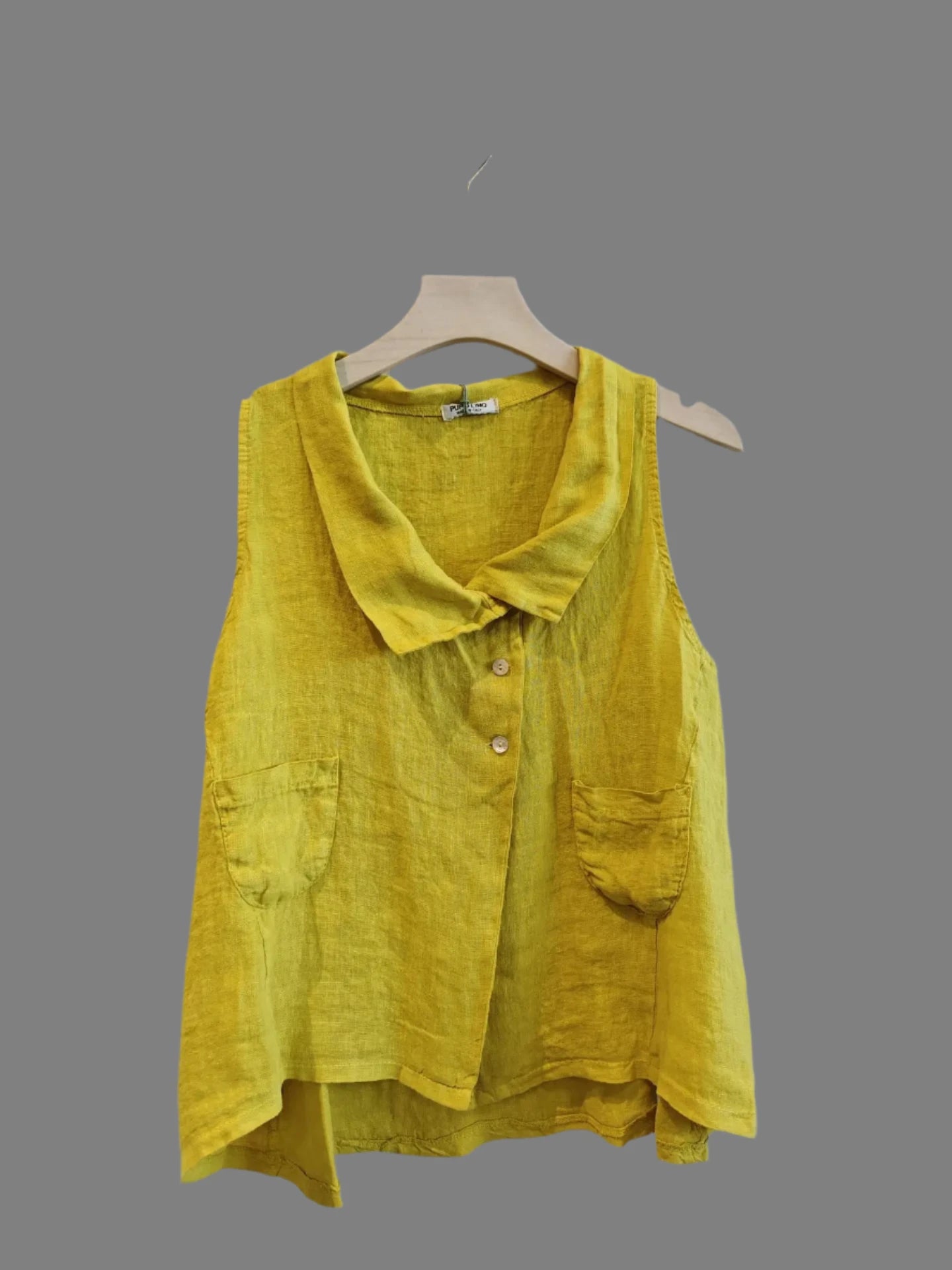 Made in Italy collar top vest - 9 colours
