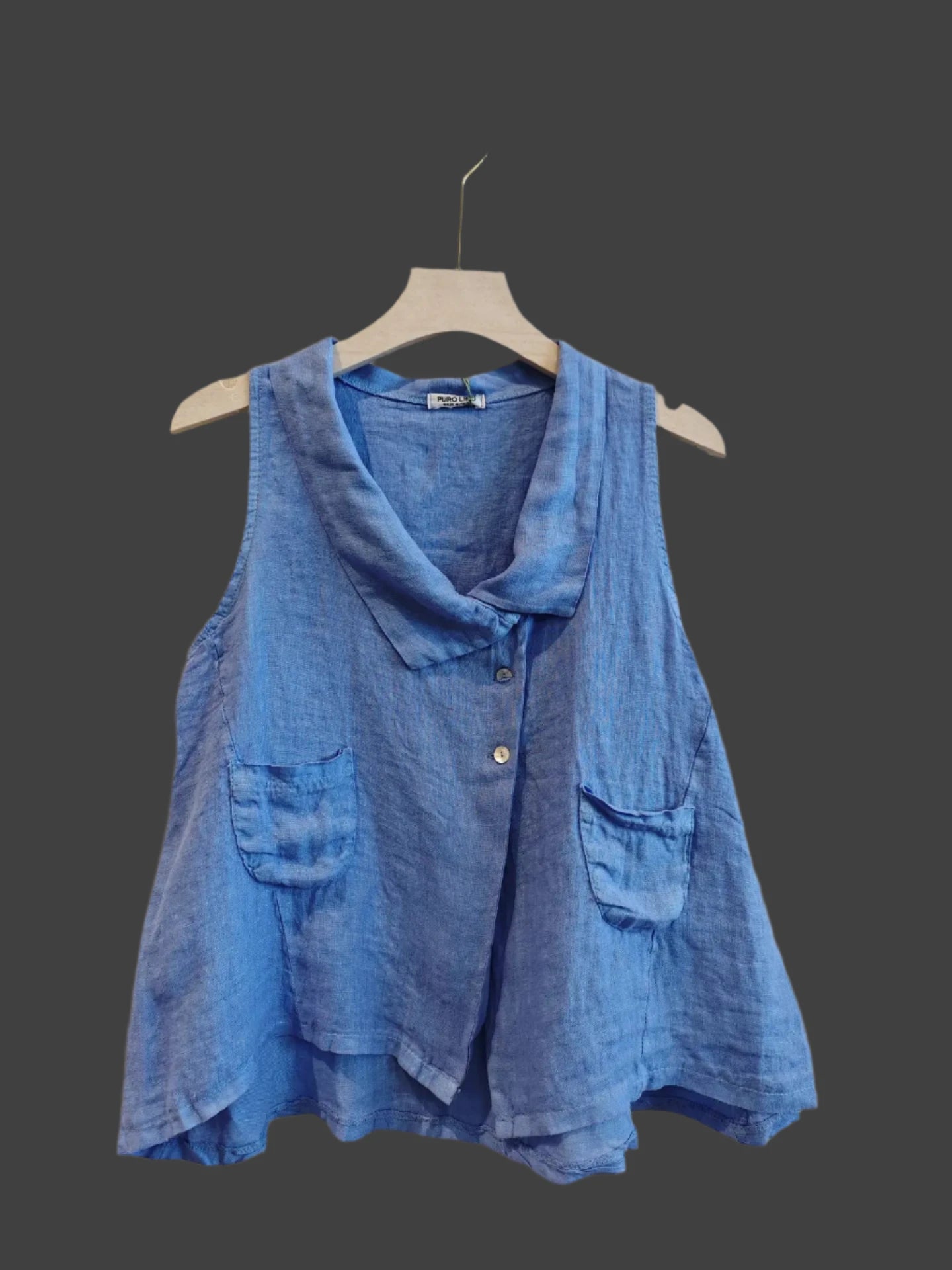 Made in Italy collar top vest - 9 colours
