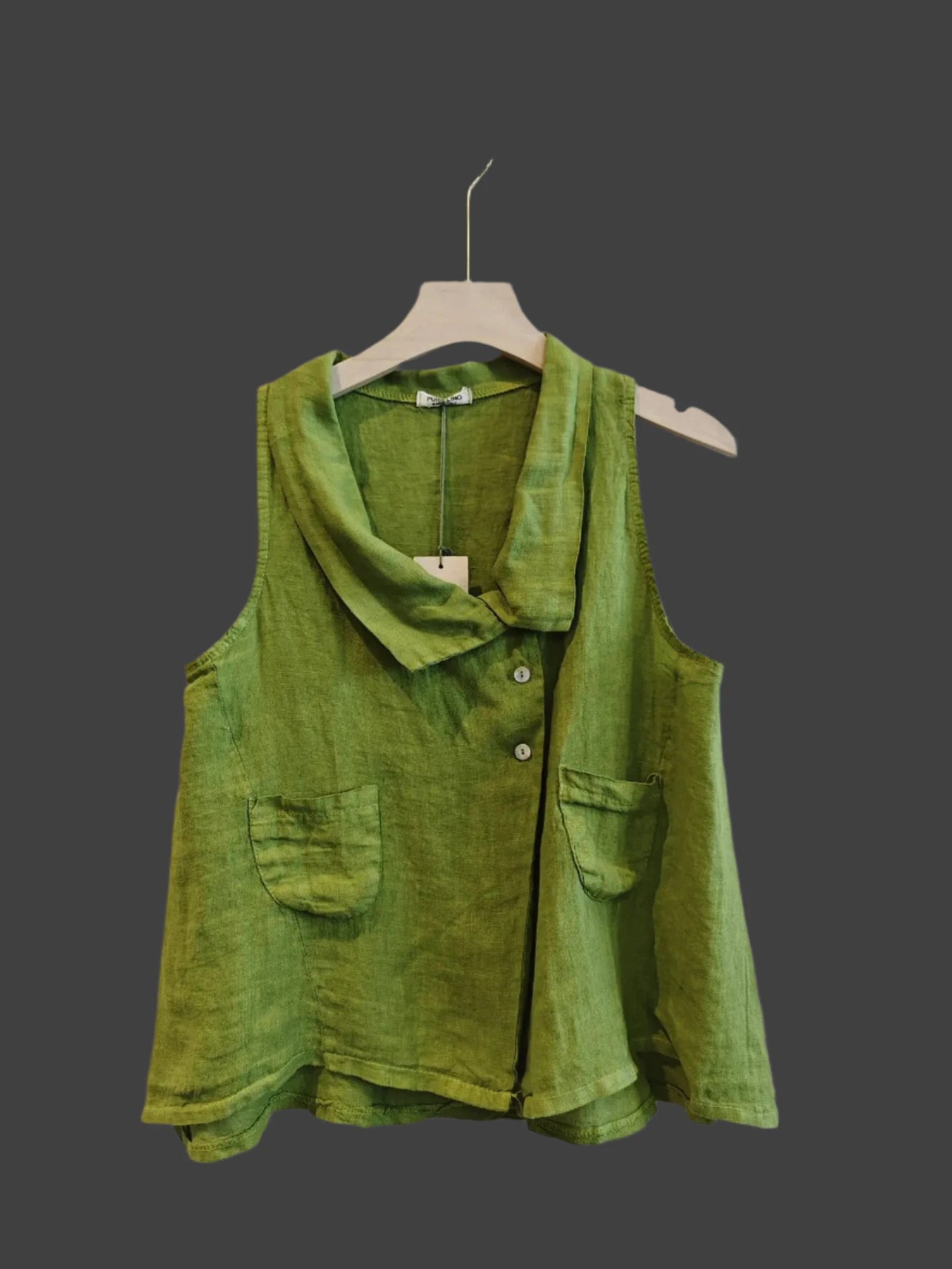 Made in Italy collar top vest - 9 colours
