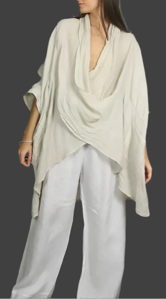 Made in Italy oversized poncho top