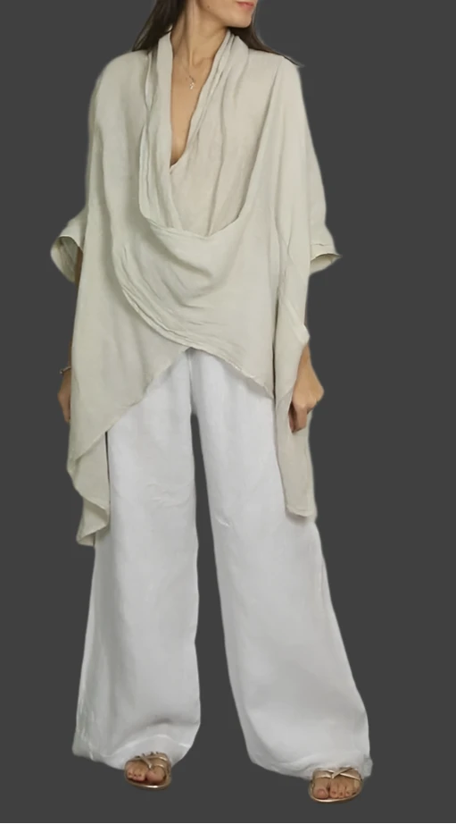 Made in Italy oversized poncho top