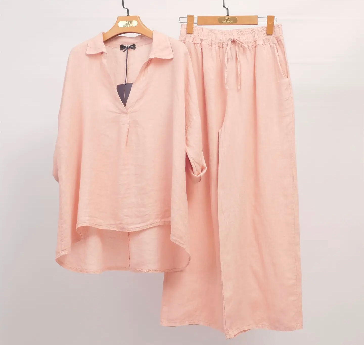 Linen tunic and pants set