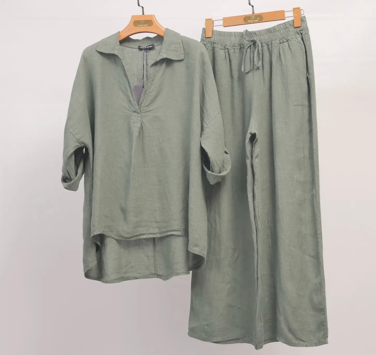 Linen tunic and pants set