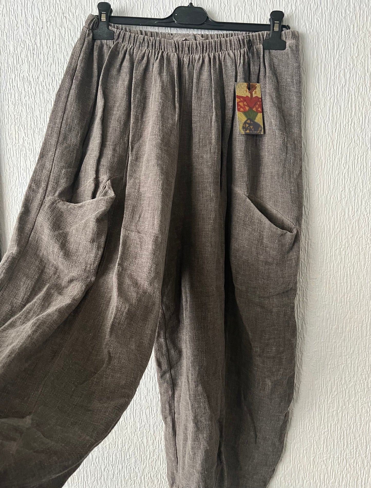 Chocolate brown balloon trousers