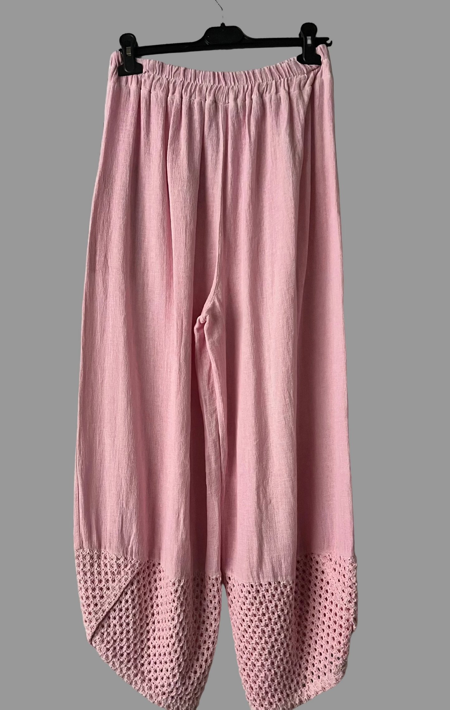 Pink linen trousers