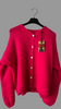 Neon pink alpaca cardigan