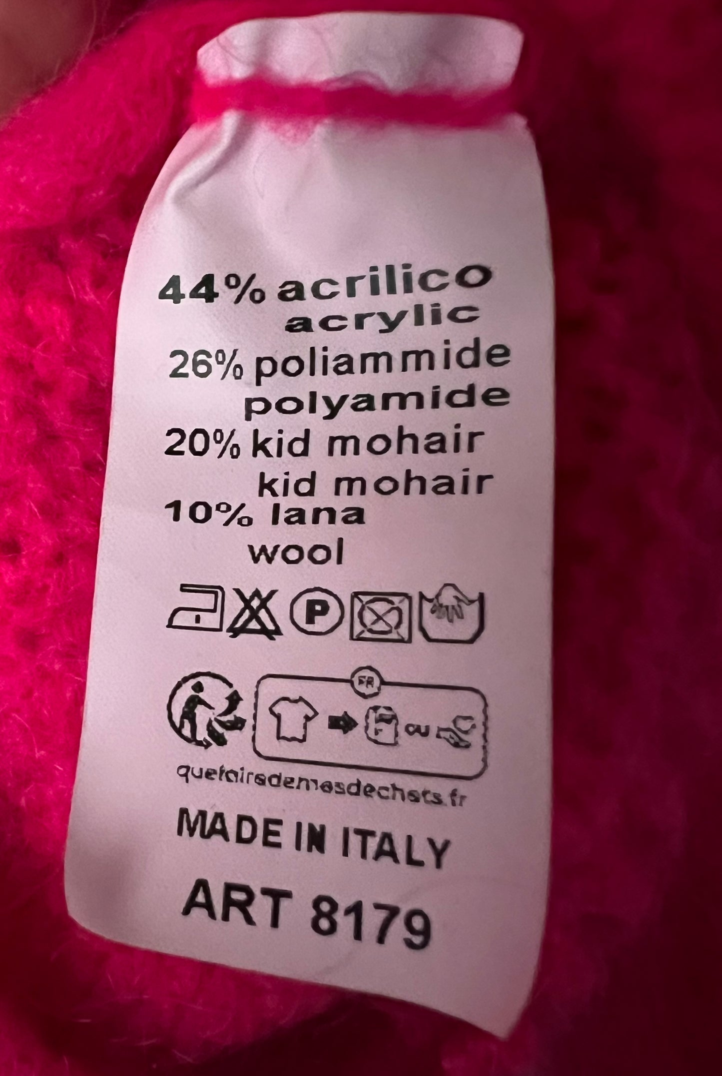 Neon pink alpaca cardigan