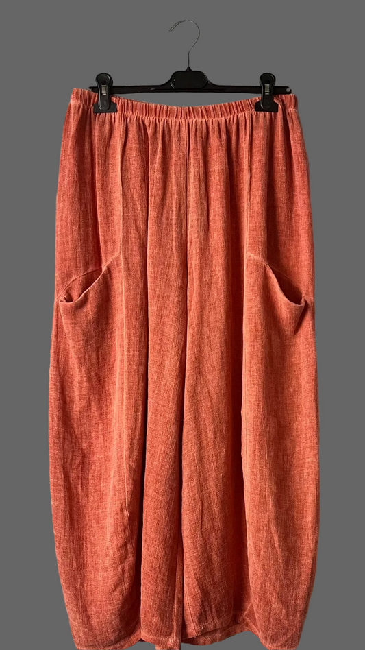 Burnt orange balloon trousers