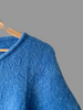 Cornflower blue alpaca mix cardigan with buttons