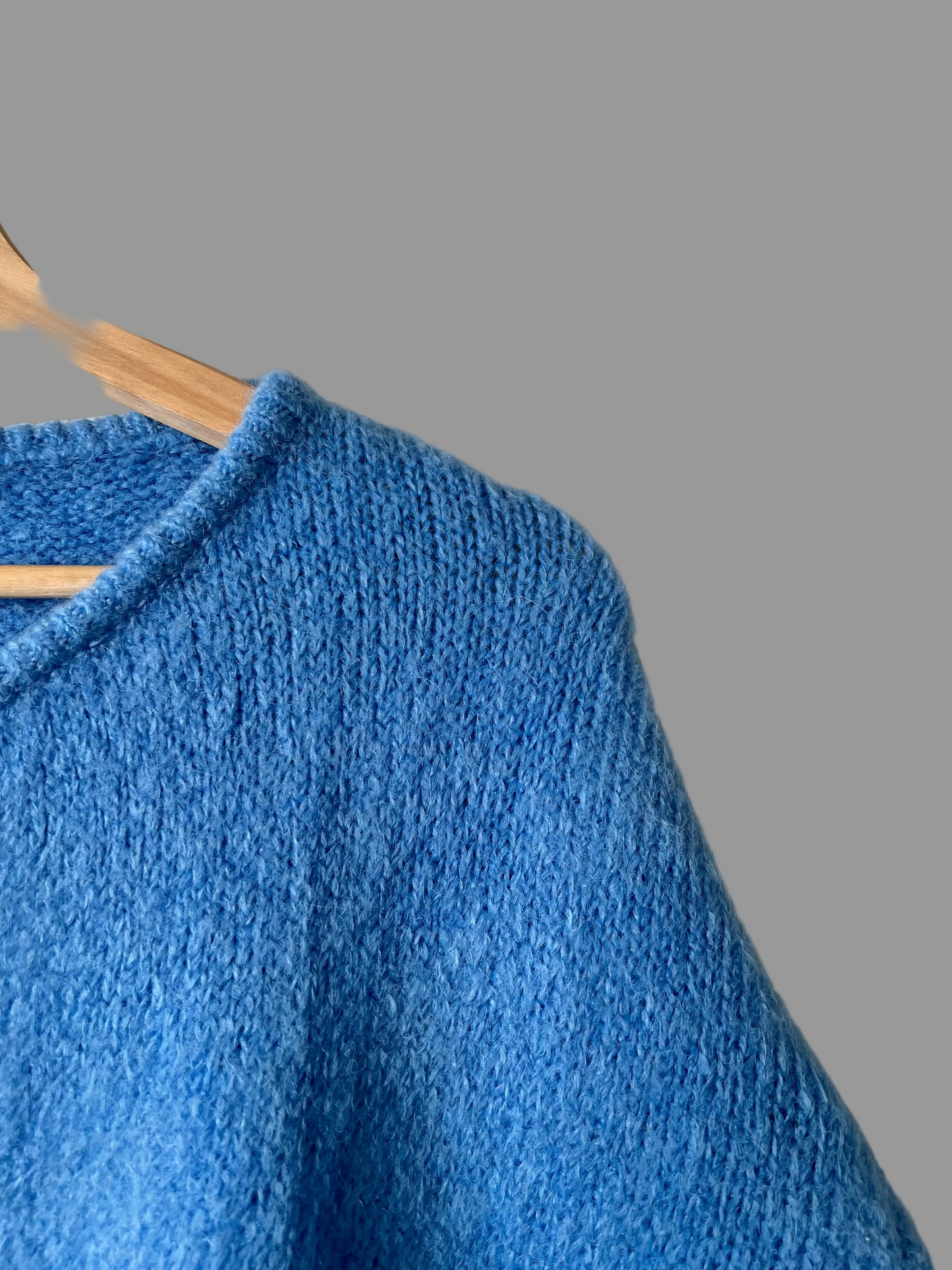 Cornflower blue alpaca mix cardigan with buttons