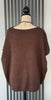 Chocolate brown mohair v-neck sleeveless jumper