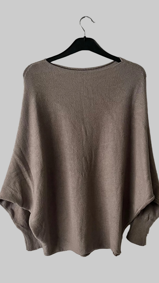 Soft knitted mocha jumper