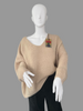 Beige Mohair V-Neck Jumper