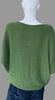 Khaki green jumper with elegant pearl detailing on the back