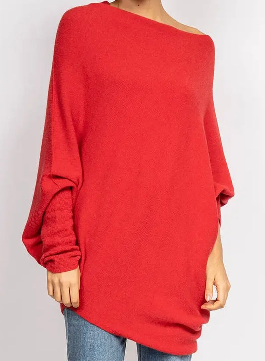 Red asymmetric jumper