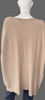 Oversized Fine Knit Jumper Relaxed Fit Beige Plus size Sweater with Pockets