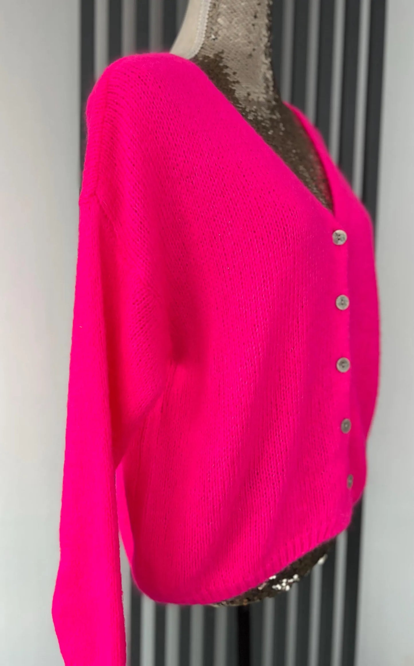 Mohair cardigan - fuchsia