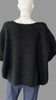 Black mohair v-neck sleeveless jumper