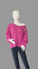 Oversized Mohair V-Neck Jumper - lilac