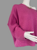 Oversized Mohair V-Neck Jumper - lilac