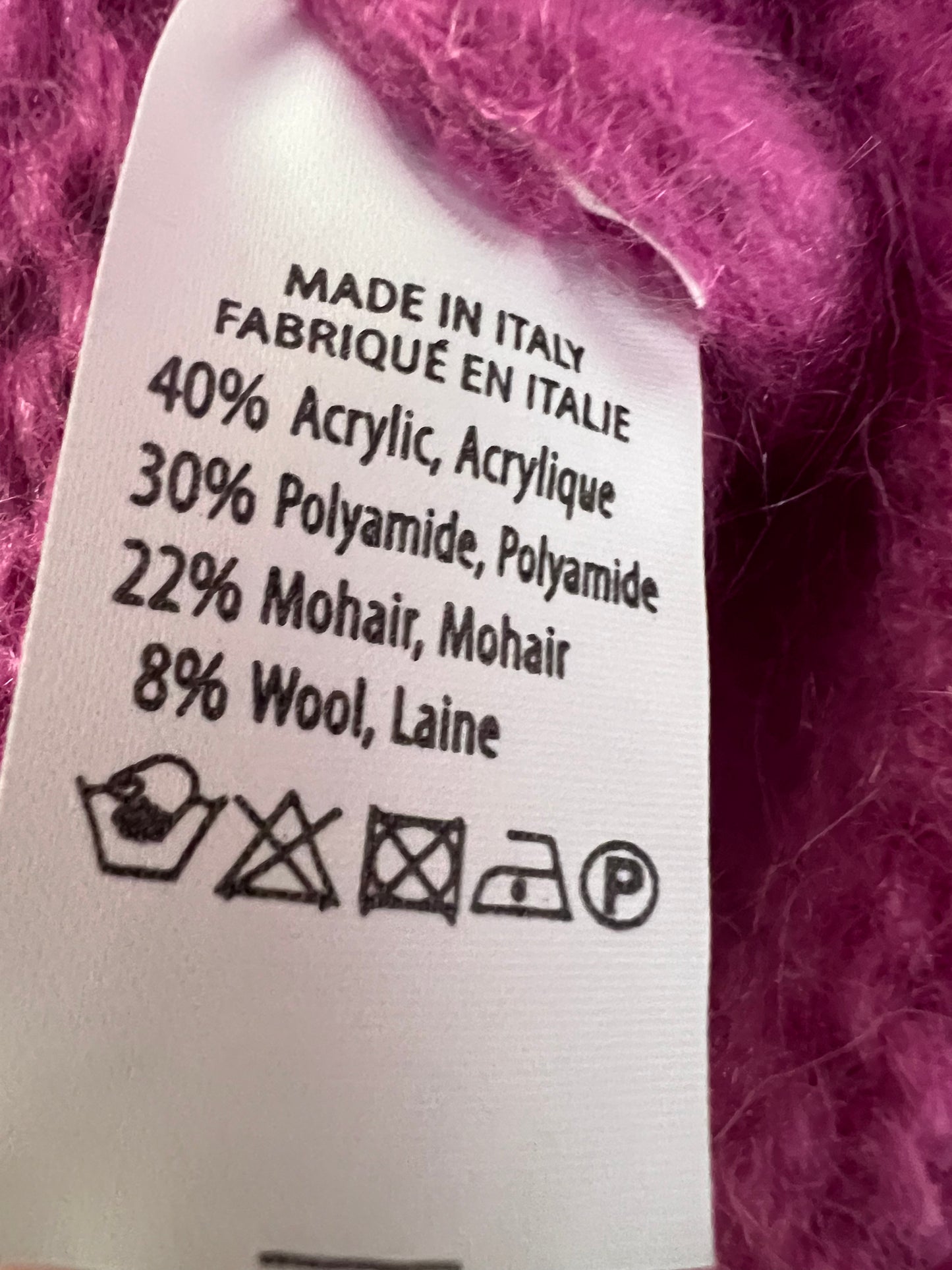 Oversized Mohair V-Neck Jumper - lilac