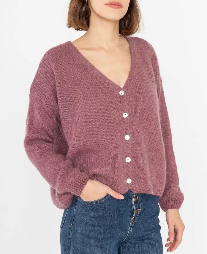 Dusty old pink cardigan