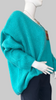 Oversized Mohair V-Neck Jumper - turquoise