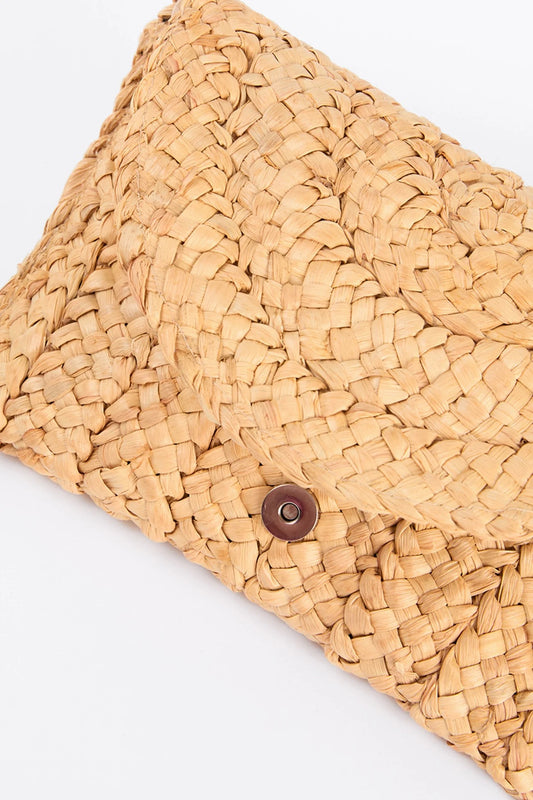 Woven clutch bag