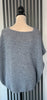 Grey mohair oversized sleeveless jumper