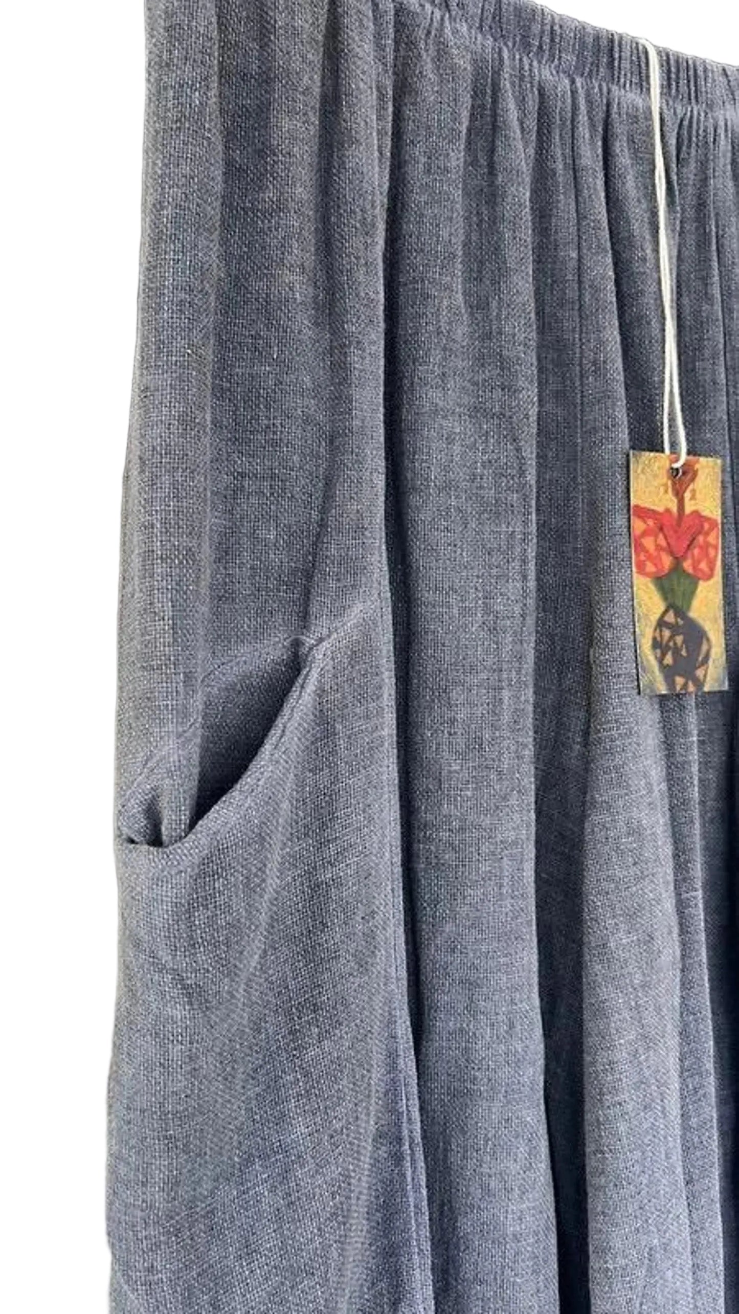 Navy balloon trousers