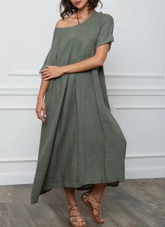 Made in Italy linen dress - khaki