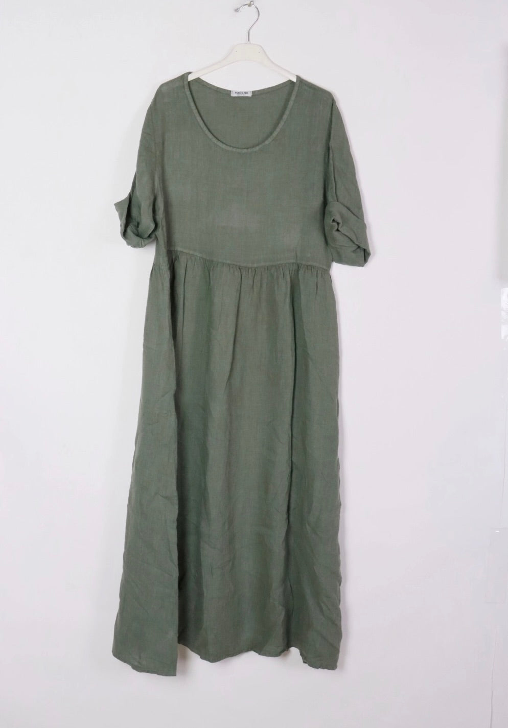 Made in Italy linen dress - khaki