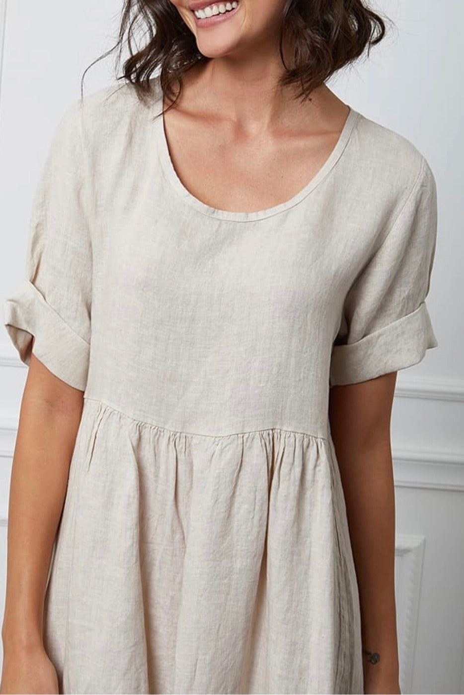 Made in Italy linen dress - beige