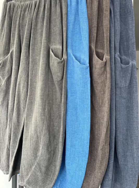 6colours baggy style comfy trousers , brown, blue,mocha,grey,navy,beige harem pants