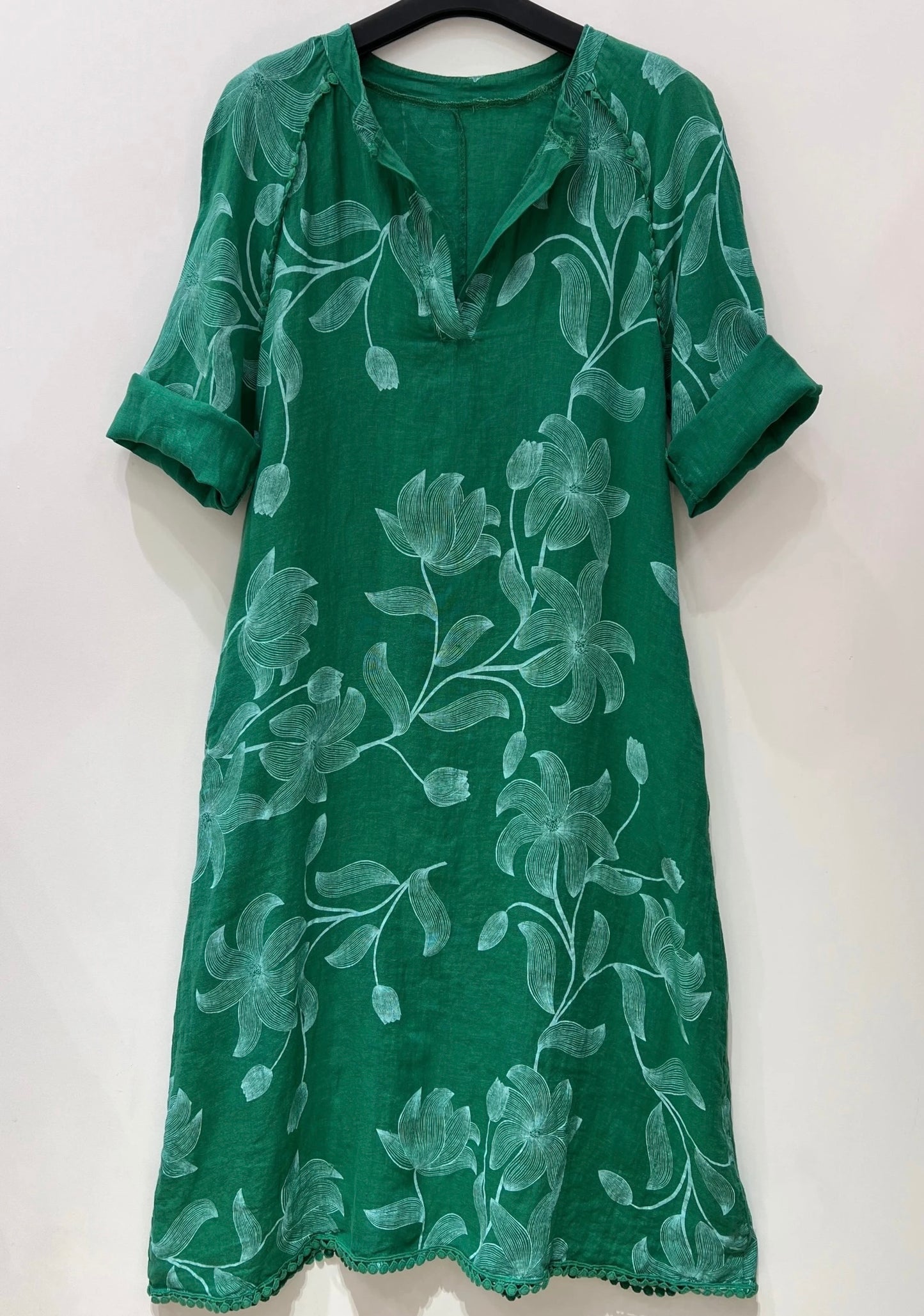 Floral print linen dress - 9 colours