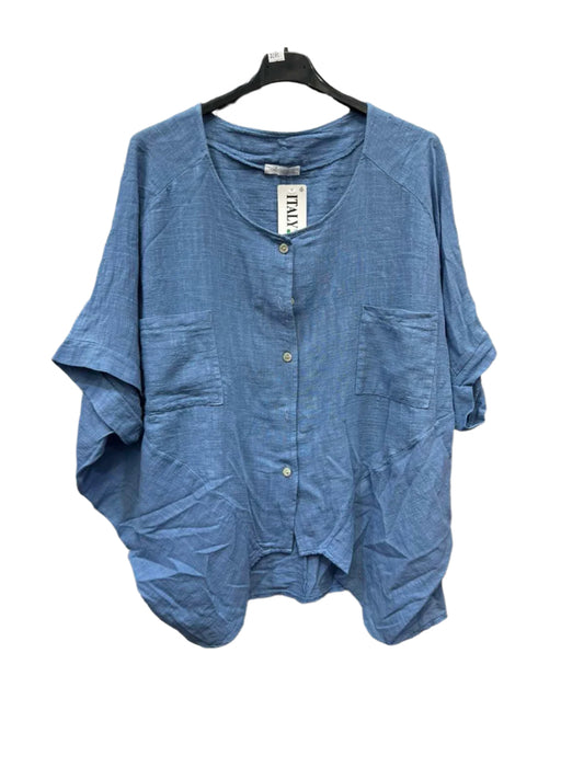 Batwing sleeve cotton top with pockets - 11 colours