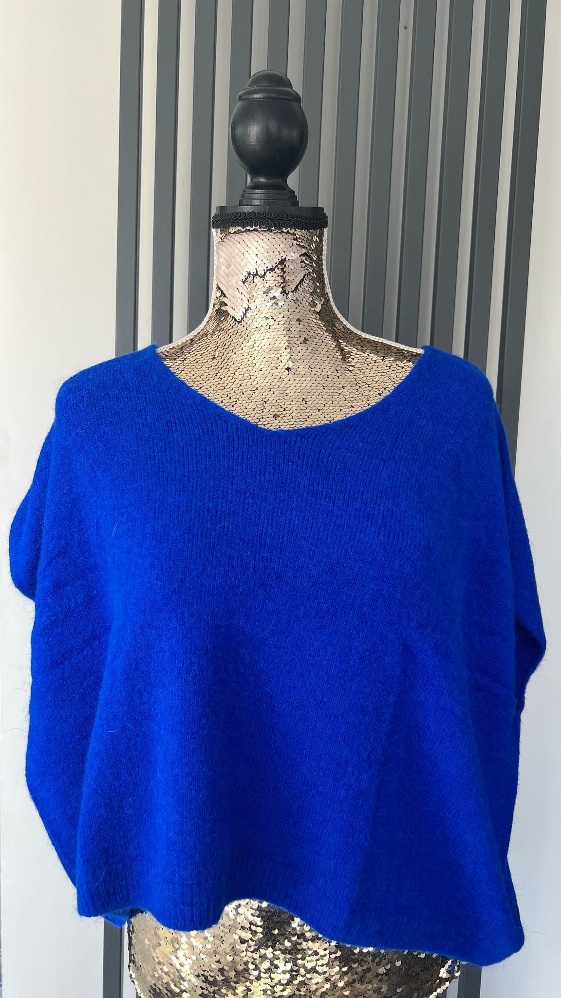 Royal blue alpaca tank top