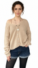 Beige mohair mix cardigan with buttons