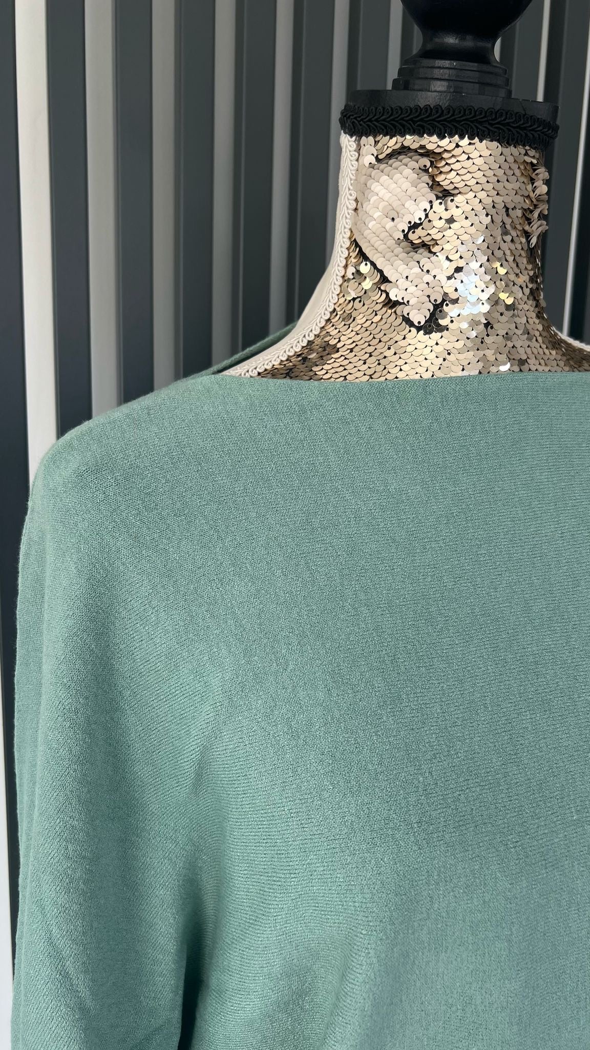Ocean wave batwing sleeve jumper