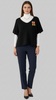 Black mohair v-neck sleeveless jumper