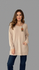 Oversized Fine Knit Jumper Relaxed Fit Beige Plus size Sweater with Pockets