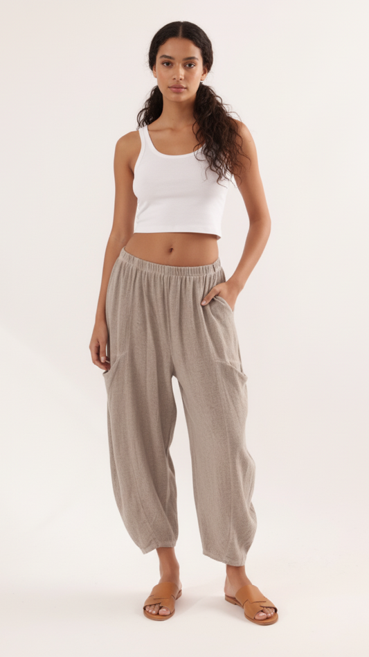 Mocha balloon trousers