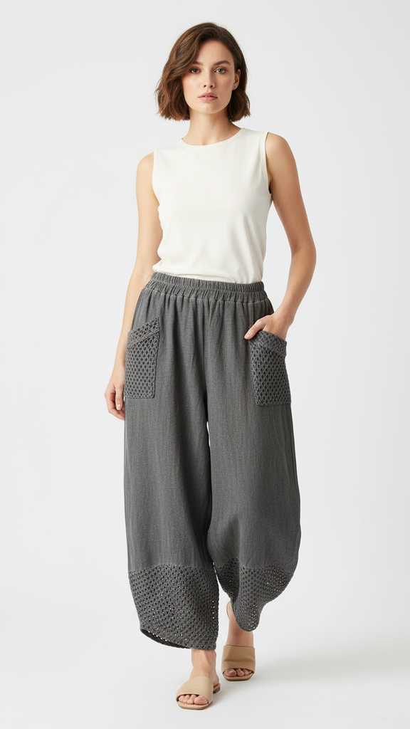 Grey linen trousers