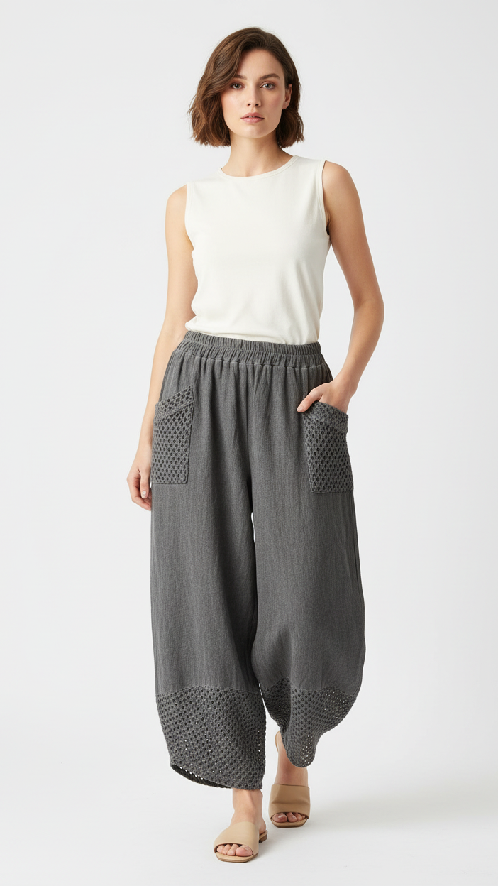 Grey linen trousers